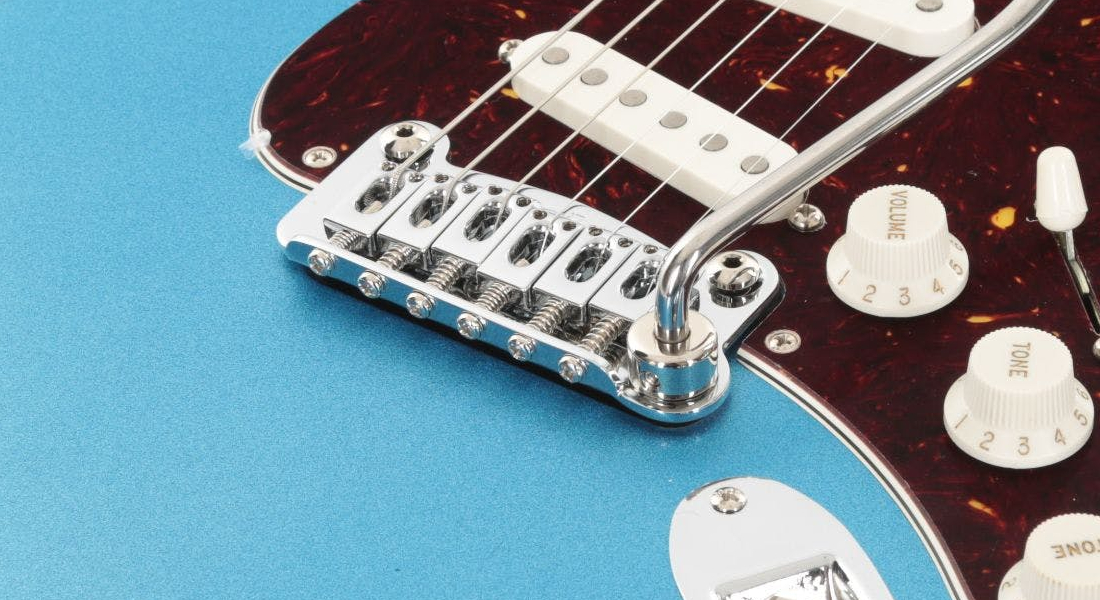 tail end section of a Blue G and L guitar