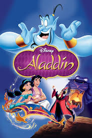 The movie poster of Disney's animated movie Aladdin