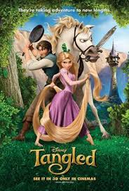 The movie poster of Disney's animated movie Tangled