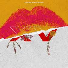 Abstract cover with a bold orange background, a large pink textured lip shape, and torn white paper across the middle revealing red letters with small flowers hanging from them that read XV.