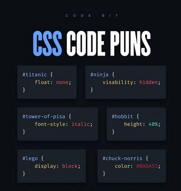 picture of CSS puns