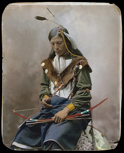 a historic photo of Chief Bone Knecklace of the Oglala, subtribe of the Lakota