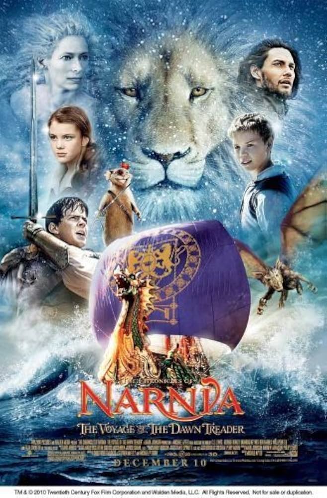 The movie poster for the second narnia movie