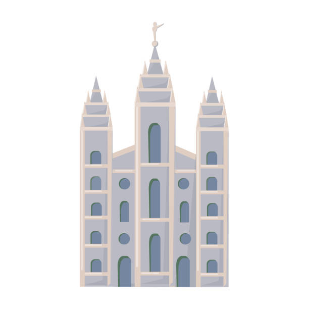 graphic of the LDS Salt Lake City Temple viewed from the front
