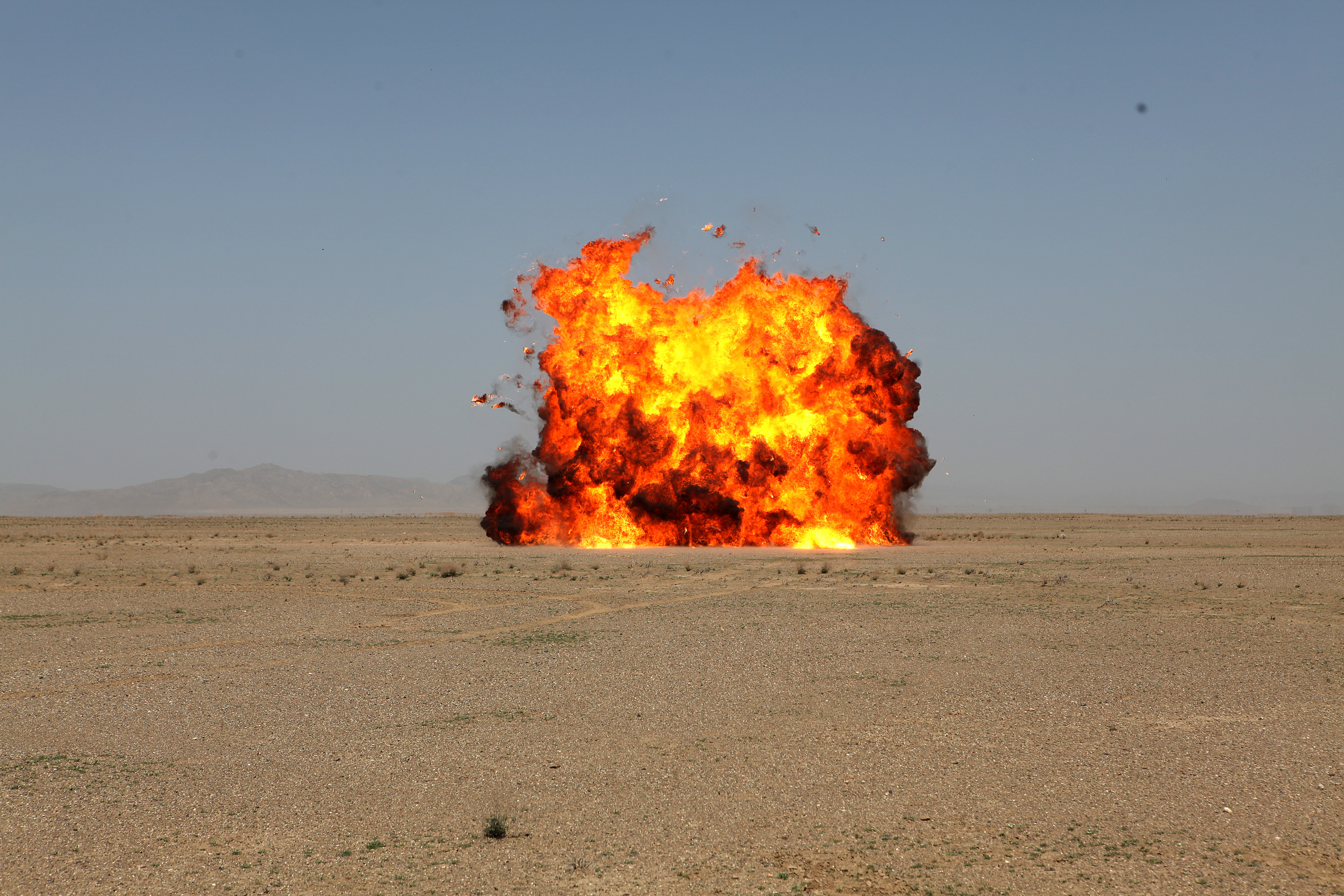 A photo of an explosion.