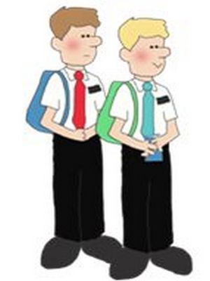a clipart image of two missionaries