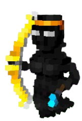 An in-game screenshot of Artemisia a shade holding a bow