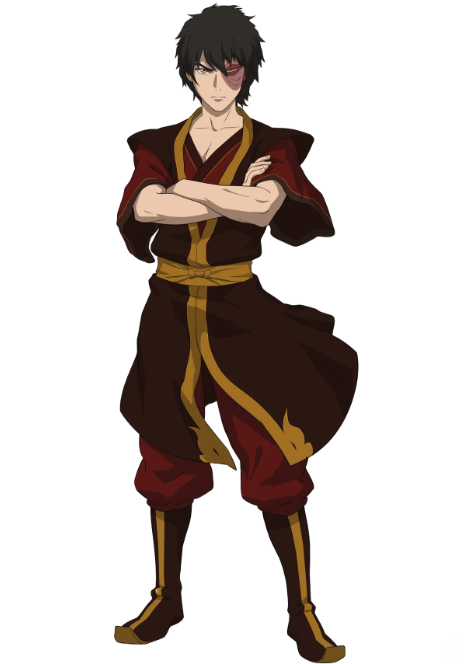 Zuko standing with his arms folded