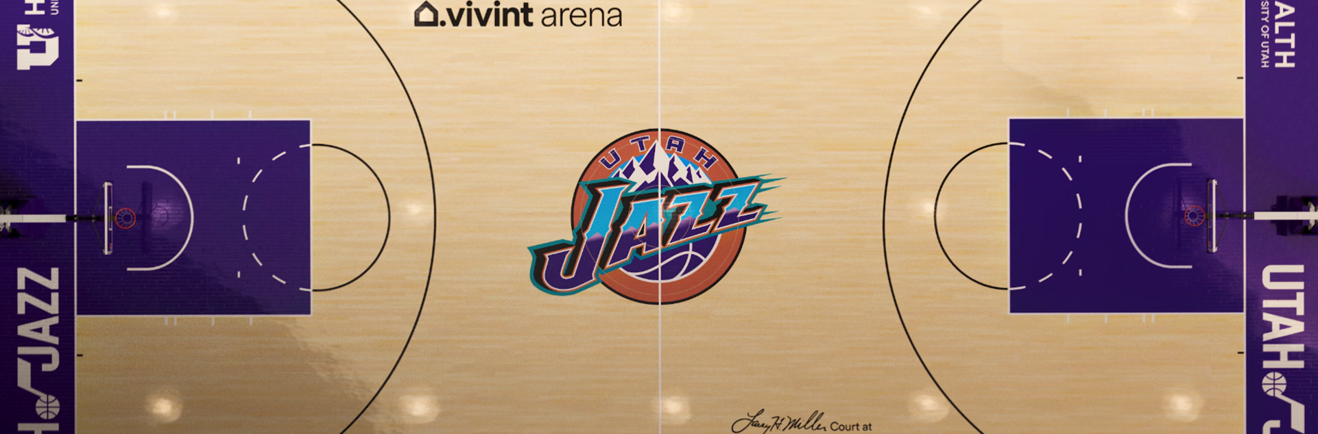 Utah Jazz throwback court.