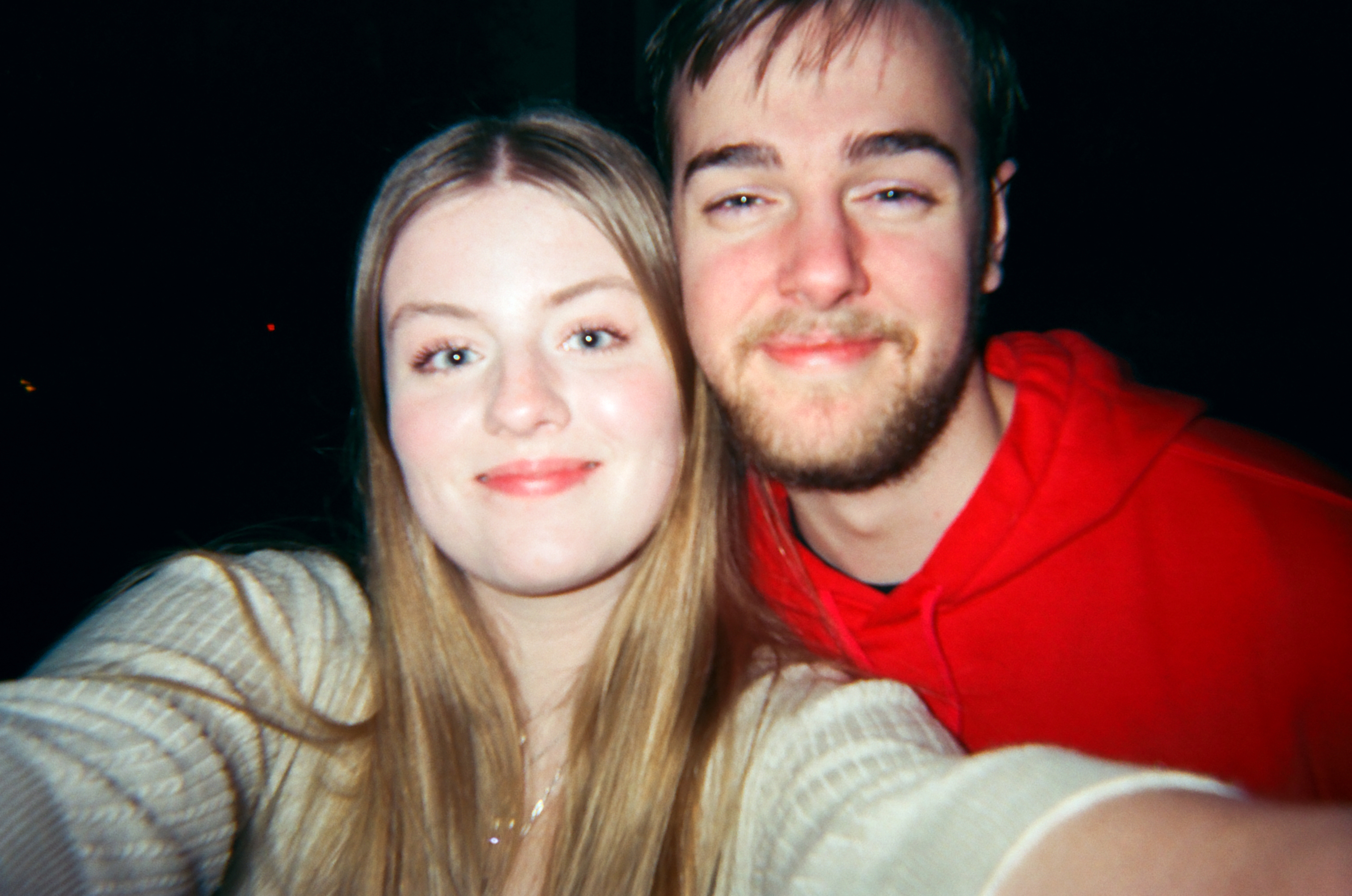 Selfie of a young couple.